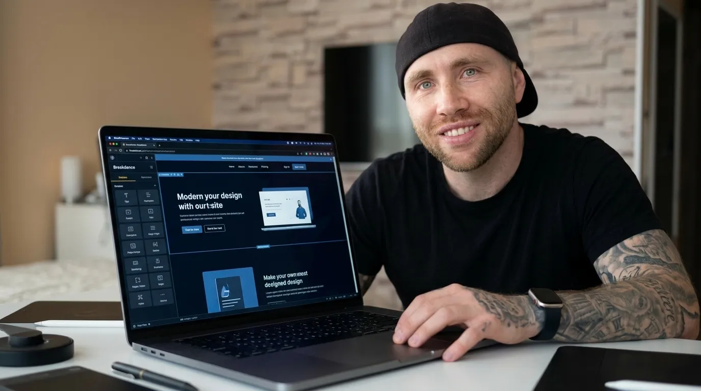 WordPress Webdesign lernen im Einzelcoaching - Laptop mit Webdesign-Projekt