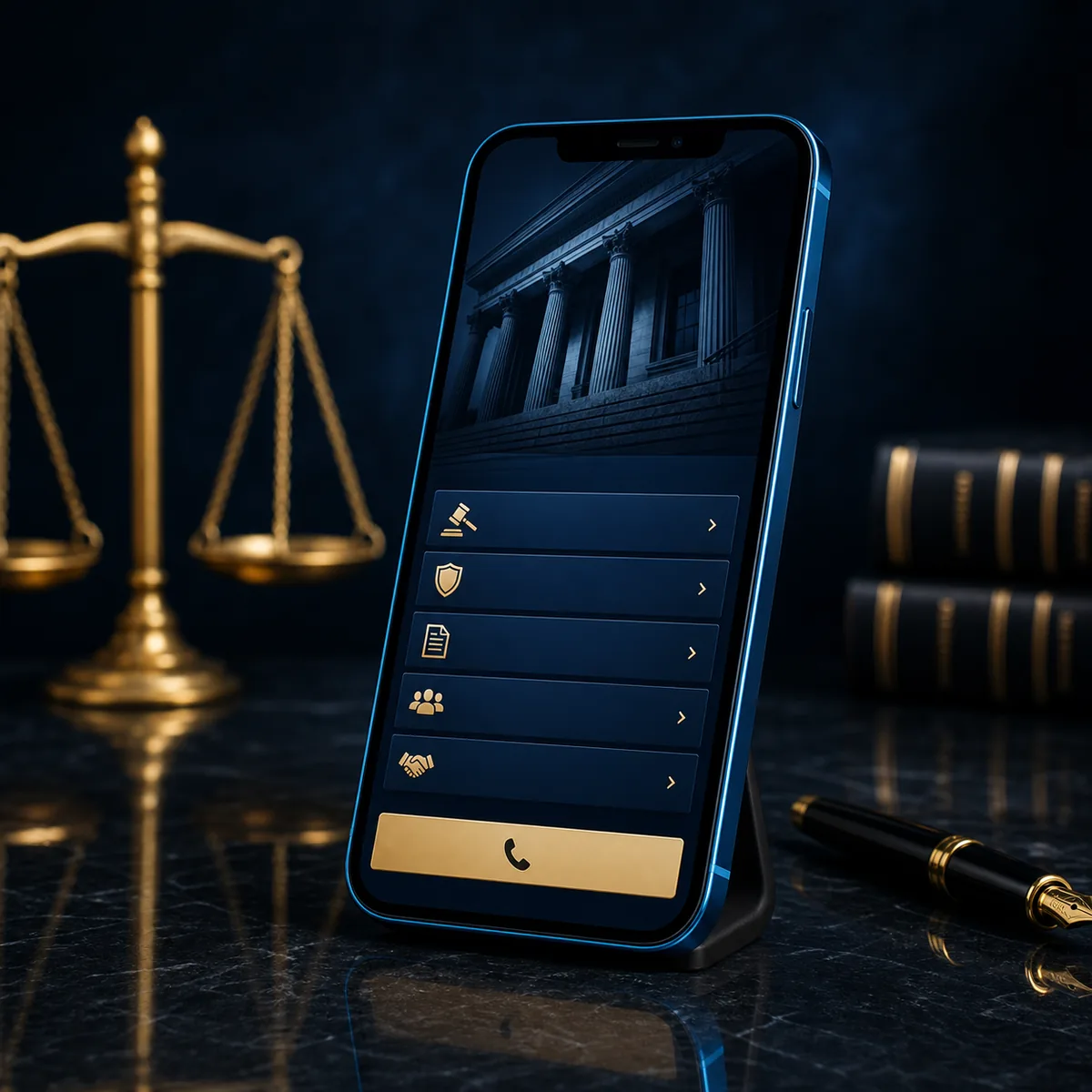 Webdesign für Anwälte: responsive Webseite auf Smartphone