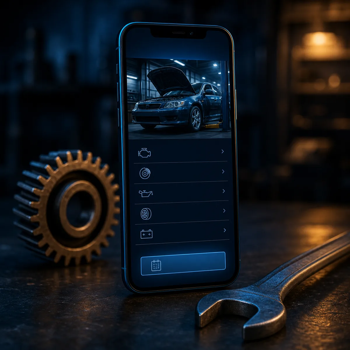 Webdesign für Autowerkstätten: responsive Webseite auf Smartphone