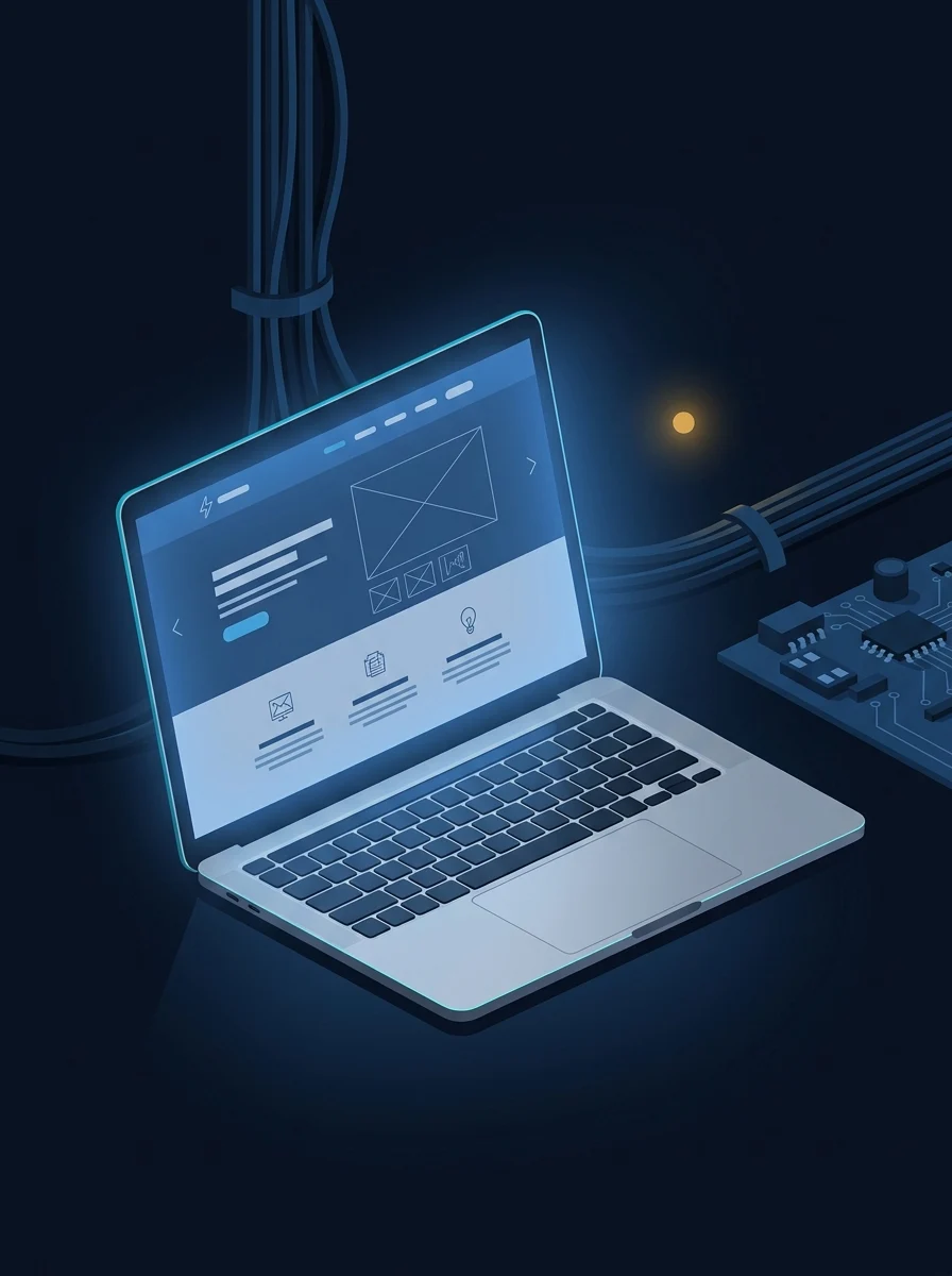 Webdesign für Elektriker mit lokaler Google-Sichtbarkeit von BroDesigns