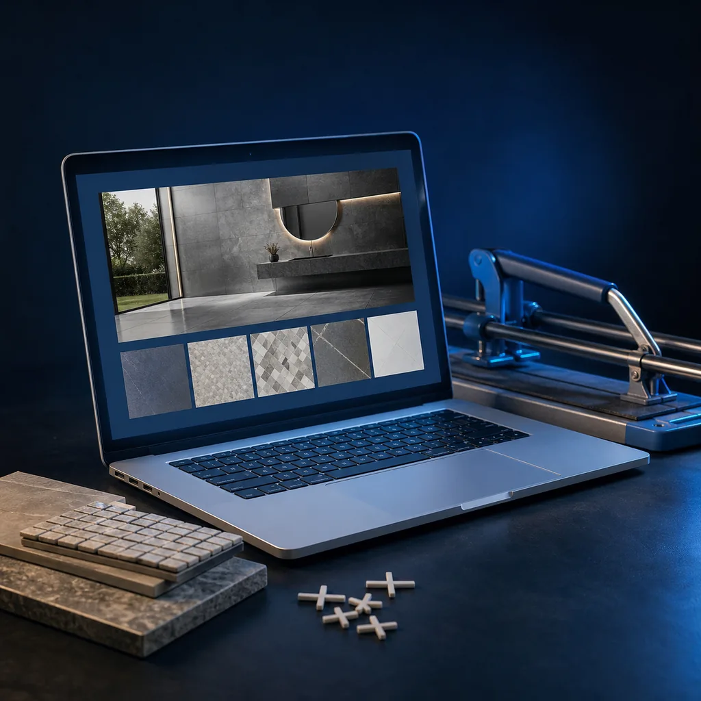 Fliesenleger-Webseite mit Projektgalerie und lokaler Sichtbarkeit bei Google von BroDesigns
