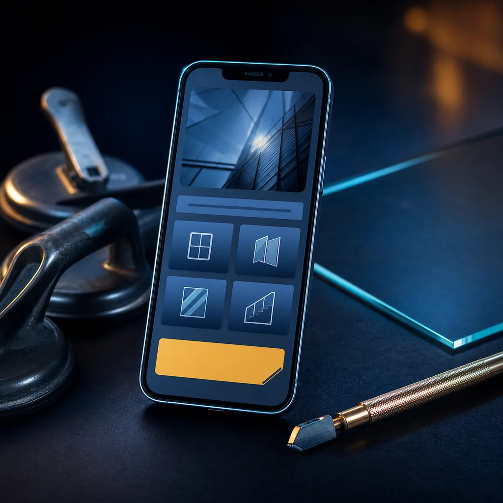 Webdesign für Glaser: responsive Webseite auf Smartphone
