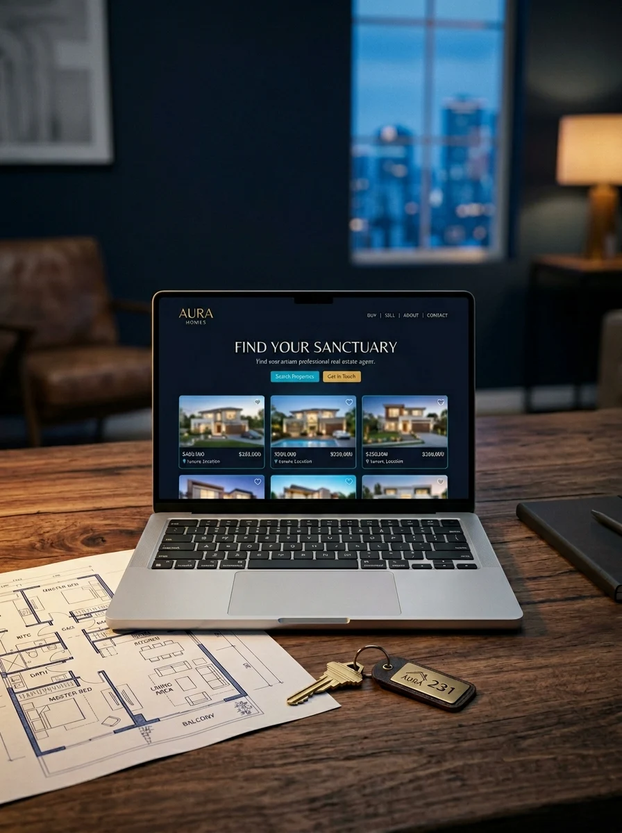Makler-Webseite mit lokalem SEO von BroDesigns