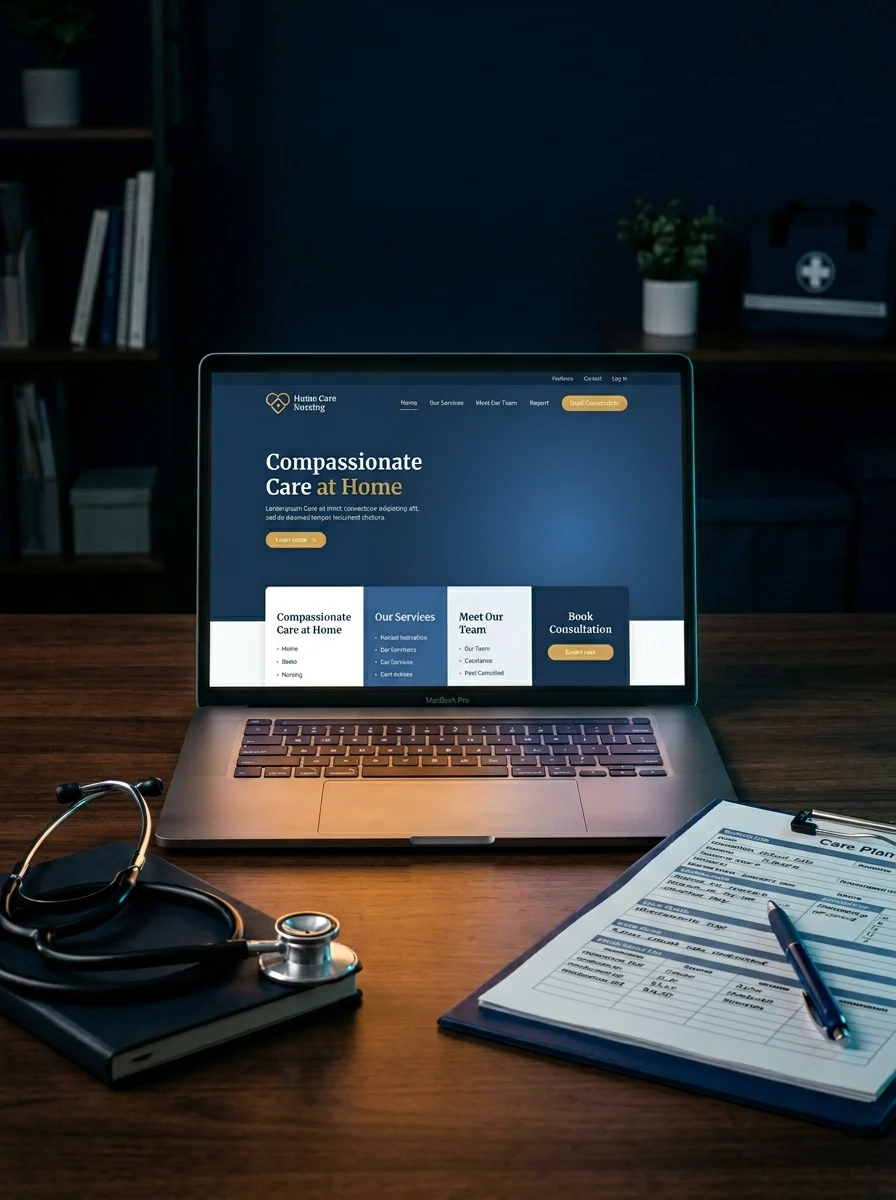 Pflegedienst-Webseite mit lokalem SEO von BroDesigns