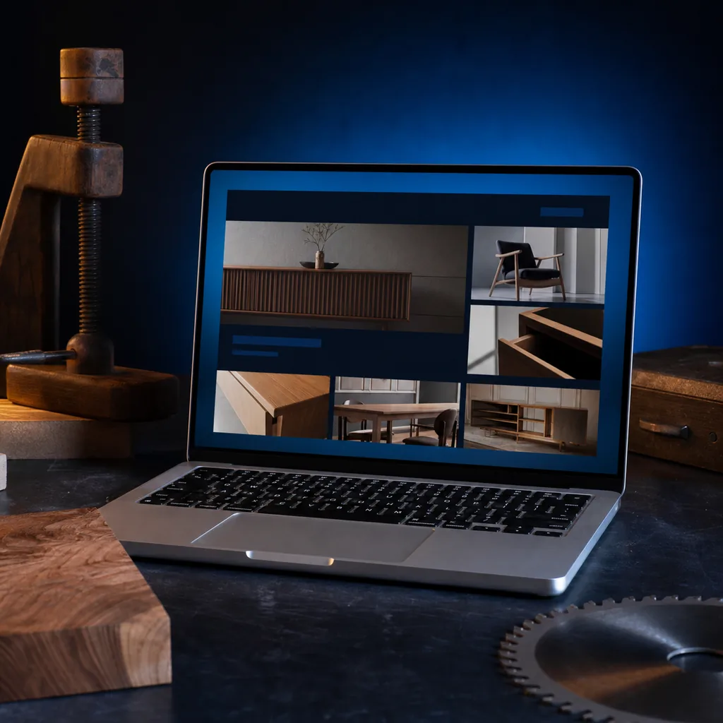 Webdesign für Schreiner mit Projektgalerie und lokaler Sichtbarkeit bei Google
