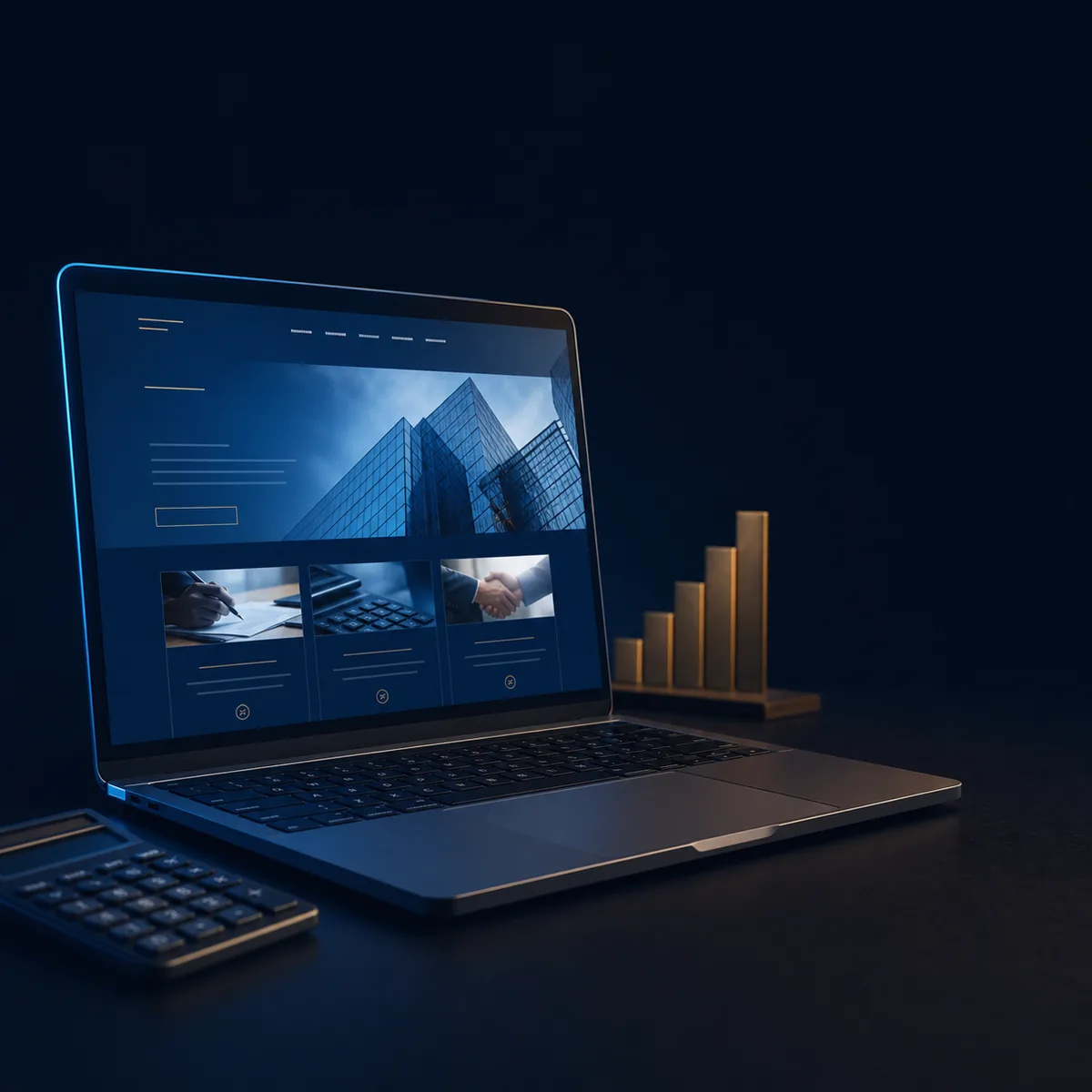 Steuerberater-Webseite mit lokalem SEO und Mandantenportal-Link von BroDesigns