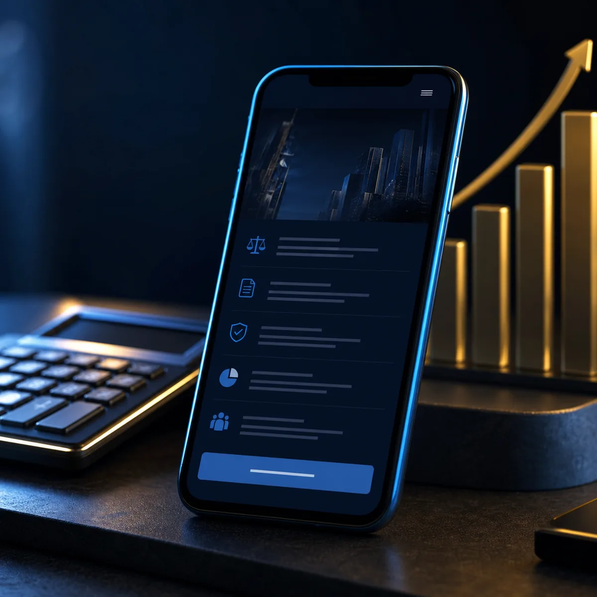 Webdesign für Steuerberater: responsive Webseite auf Smartphone