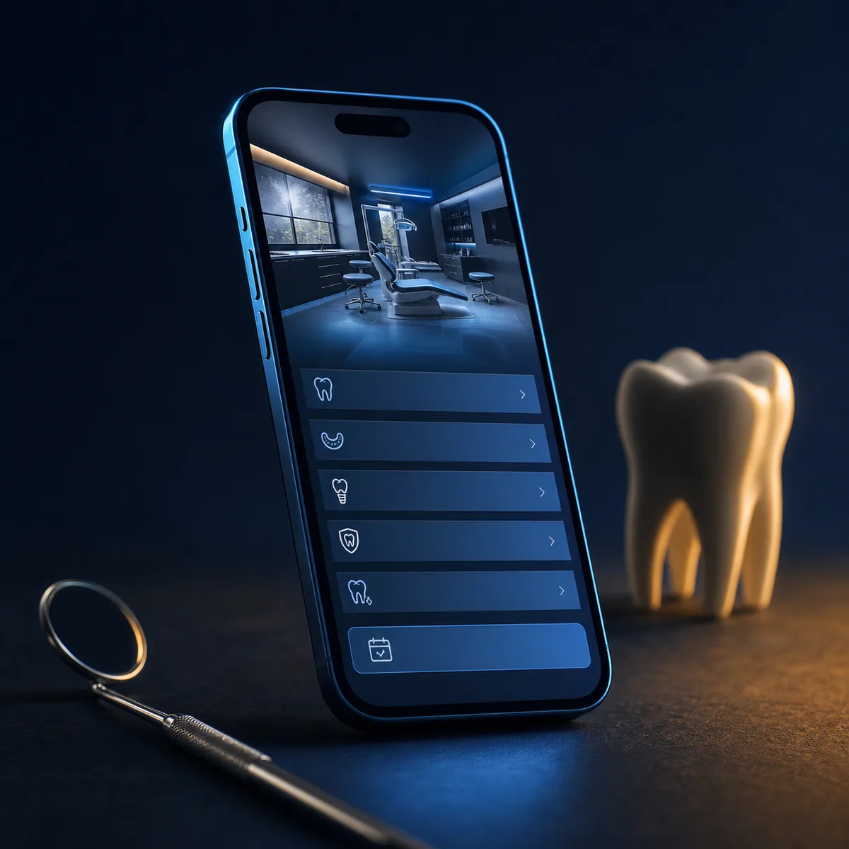 Webdesign für Zahnärzte: responsive Webseite auf Smartphone