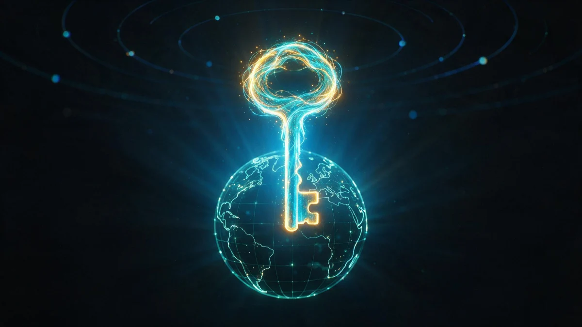 Domain registrieren und Endung wählen: Schlüsselsymbol für den Domaininhaber
