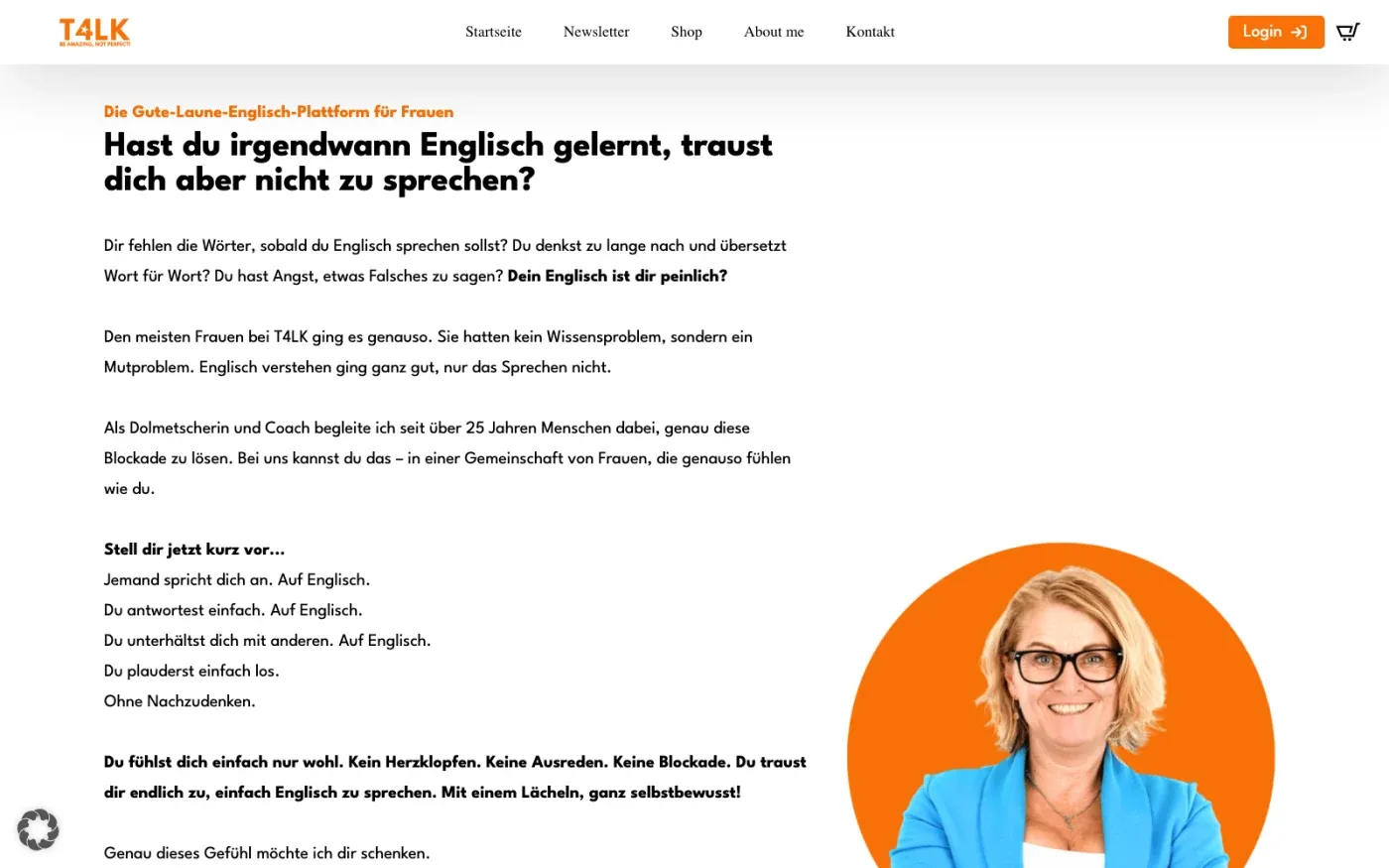 Startseite mit Hero-Bereich