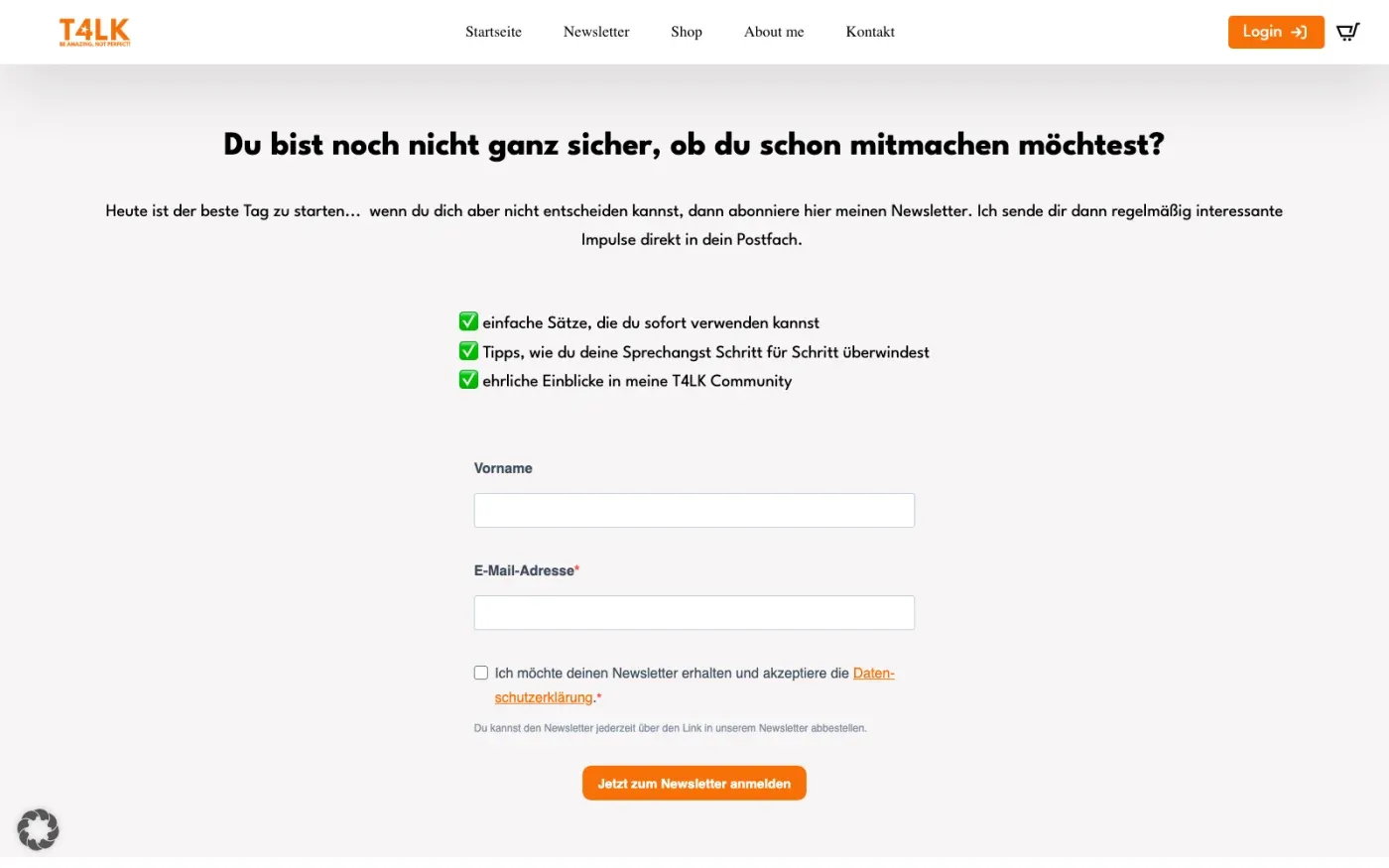Newsletter-Anmeldung