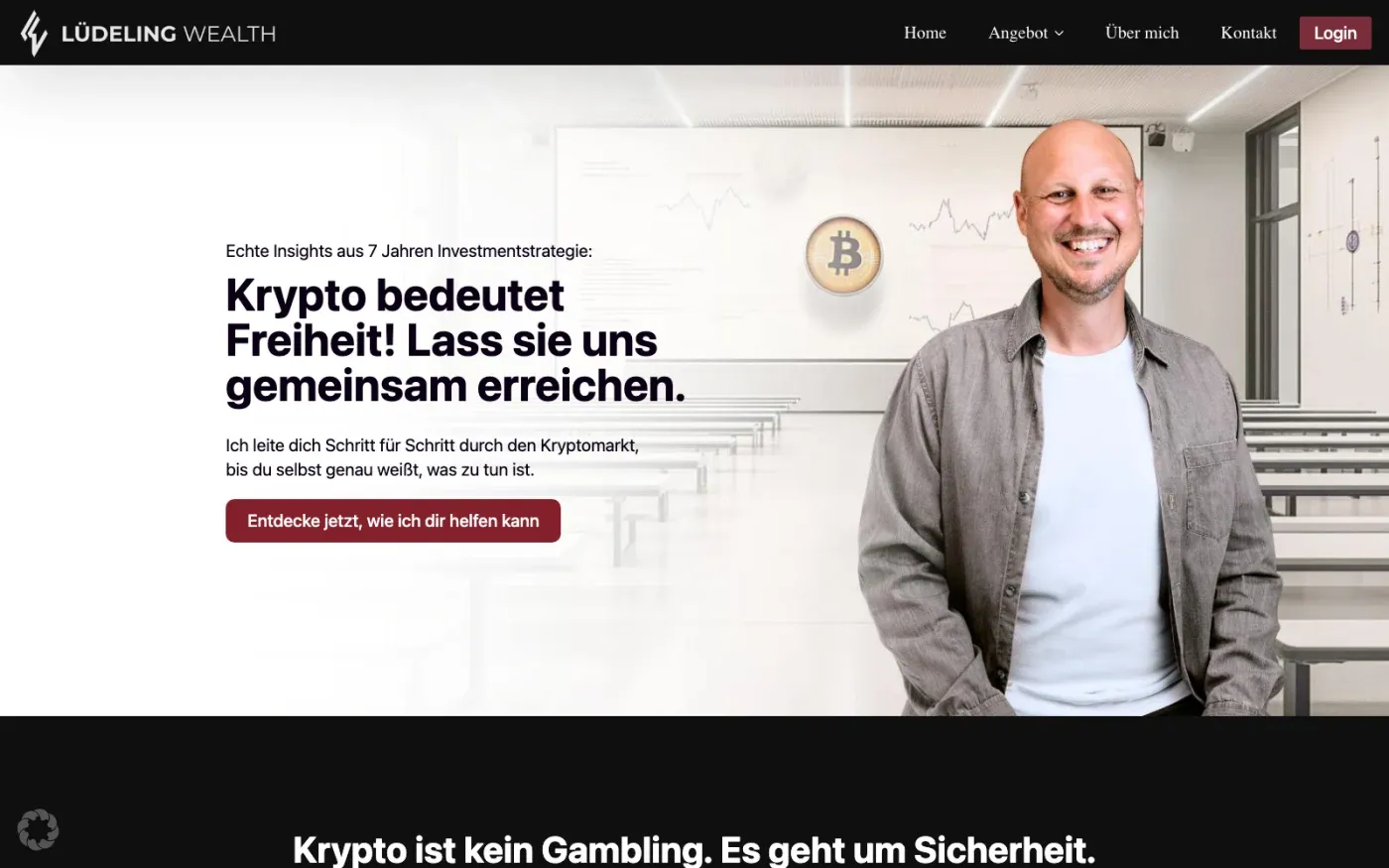 Startseite mit Hero-Bereich