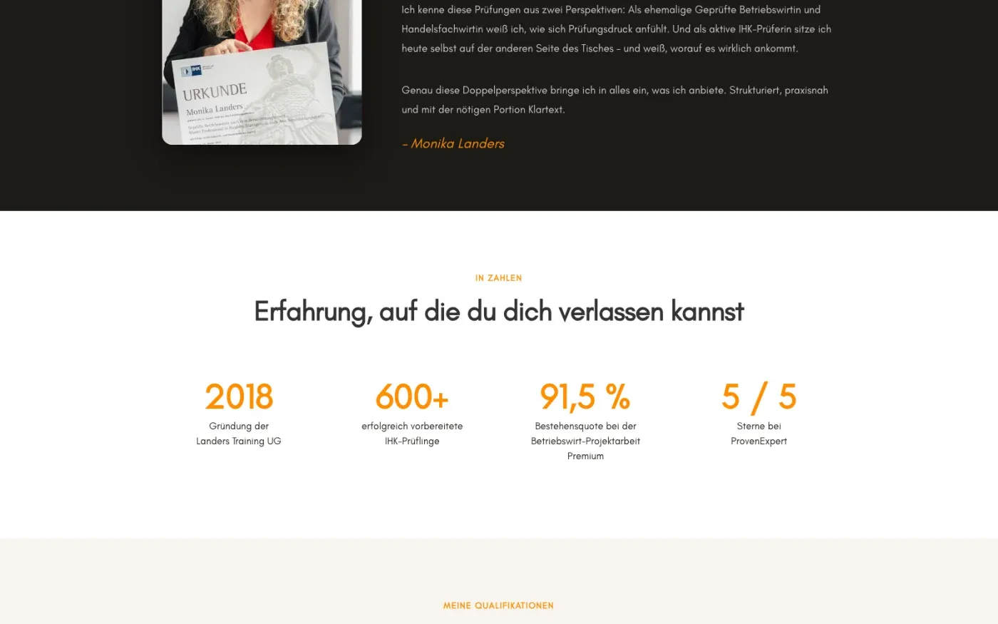 Erfahrung in Zahlen