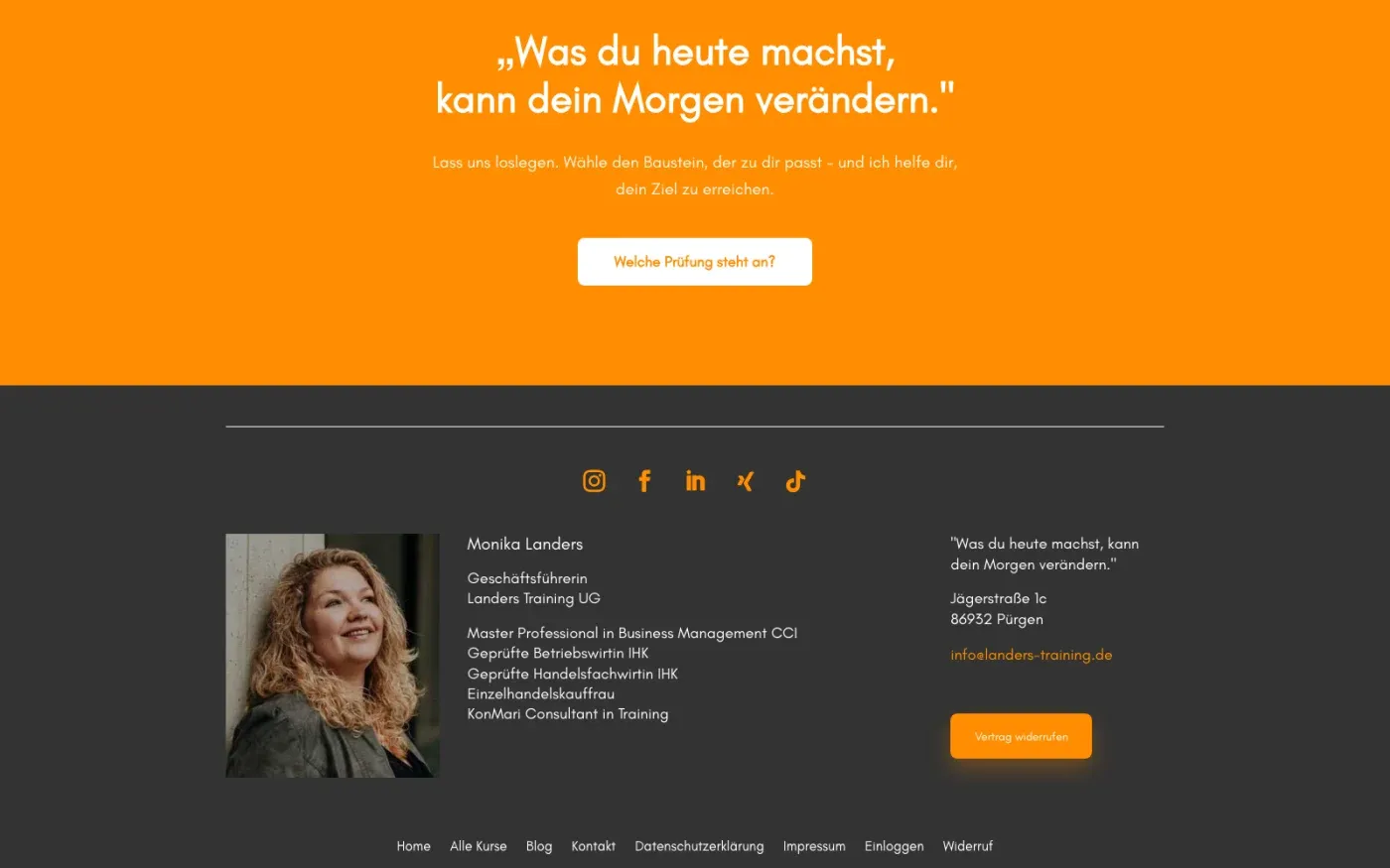 Über Monika Landers und Kontakt